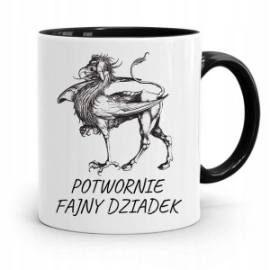 Kubek Czarny Dla Dziadka Potwornie Fajny Dziadek