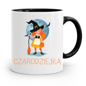Kubek Czarny Dla Dzieci Córki Czarodziejka +imię