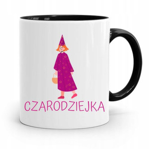 Kubek Czarny Dla Dzieci Córki Czarodziejka+imię