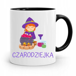 Kubek Czarny Dla Dzieci Córki Czarodziejka+imię