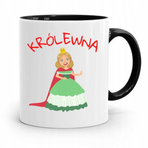 Kubek Czarny Dla Dzieci Córki Mała Królewna +imię