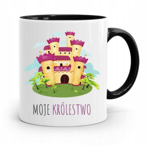Kubek Czarny Dla Dzieci Moje Królestwo +imię