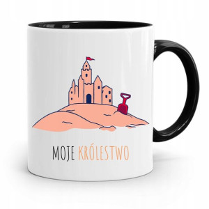 Kubek Czarny Dla Dzieci Moje Królestwo +imię