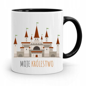 Kubek Czarny Dla Dzieci Moje Królestwo +imię