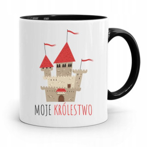 Kubek Czarny Dla Dzieci Moje Królestwo +imię