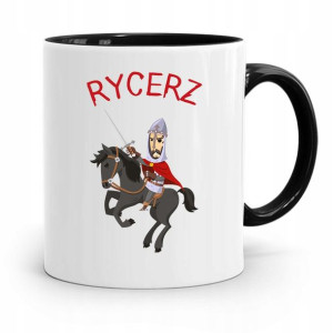 Kubek Czarny Dla Dzieci Syna Mały Rycerz +imię
