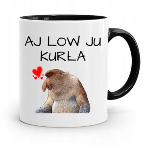 Kubek Czarny Dla Dziewczyny Aj Low Ju Kurła
