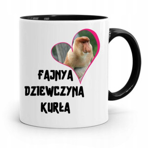 Kubek Czarny Dla Dziewczyny Fajna Dziewczyna Kurła