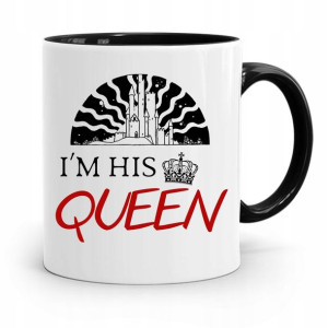 Kubek Czarny Dla Dziewczyny Męża Im His Queen