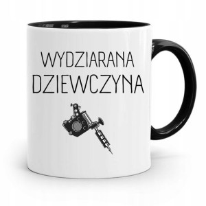 Kubek Czarny Dla Dziewczyny Wydziarana Dziewczyna