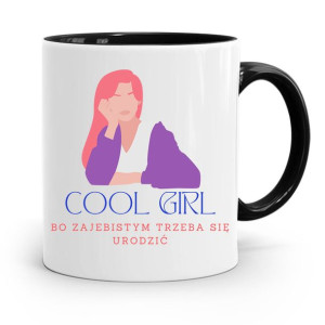 Kubek Czarny Dla Dziewczyny Żony Cool Girl