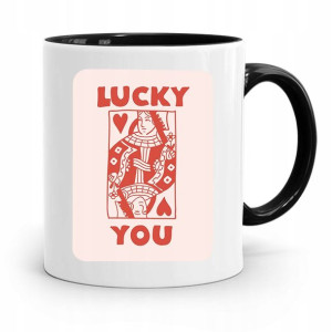 Kubek Czarny Dla Dziewczyny Żony Lucky You Prezent