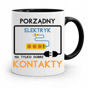Kubek Czarny Dla Elektryka Porządny Elektryk