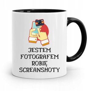 Kubek Czarny Dla Fotografa Robie Screanshoty