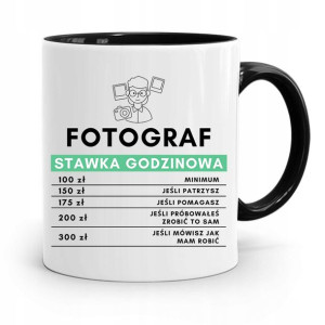 Kubek Czarny Dla Fotografa Stawka Godzinowa