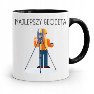 Kubek Czarny Dla Geodety Najlepszy Geodeta Prezent