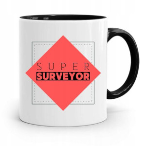 Kubek Czarny Dla Geodety Super Surveyor