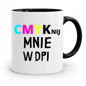 Kubek Czarny Dla Grafika Cmyknij Mnie W Dpi