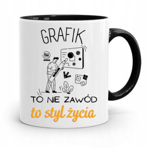 Kubek Czarny Dla Grafika Nie Zawód To Styl Życia