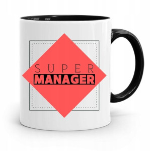 Kubek Czarny Dla Kierownika Super Manager Prezent