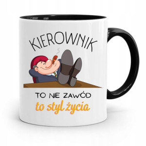 Kubek Czarny Dla Kierownika To Styl Życia Prezent