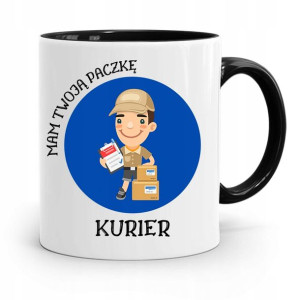 Kubek Czarny Dla Kuriera Mam Twoją Paczke Prezent