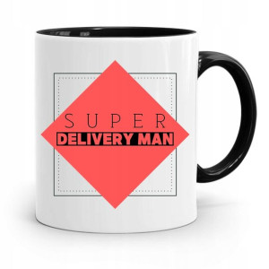 Kubek Czarny Dla Kuriera Super Delivery Man