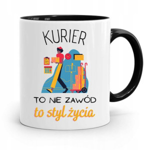 Kubek Czarny Dla Kuriera To Styl Życia Prezent