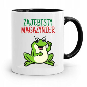 Kubek Czarny Dla Magazyniera Żajebisty Magazynier