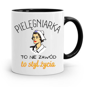 Kubek Czarny Dla Pielęgniarki To Nie Zawód To Styl