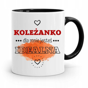Kubek Czarny Dla Przyjaciela Koleżanka Idealna