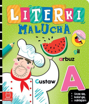 Literki Malucha Uczę Się Koloruję Naklejam Książka