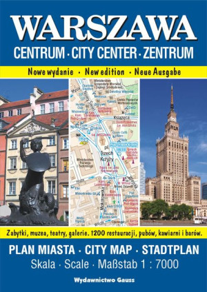 Warszawa Centrum Plan Miasta 1 7000 Wyd 2023 Gauss