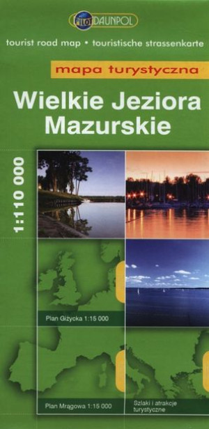 Wielkie Jeziora Mazurskie Mapa Turystyczna W Skali