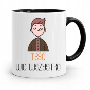 Kubek Czarny Dla Teścia Taty Teść Wie Wszystko