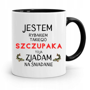 Kubek Czarny Dla Wędkarza Jestem Rybakiem Prezent