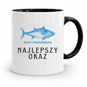 Kubek Czarny Dla Wędkarza Rybaka Najlepszy Okaz