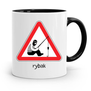 Kubek Czarny Dla Wędkarza Rybaka Rybak Prezent