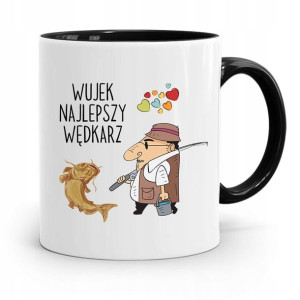Kubek Czarny Dla Wędkarza Rybaka Wujek Najlepszy