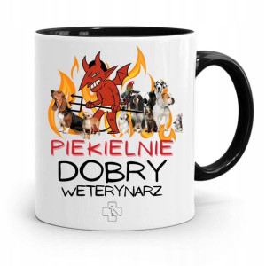 Kubek Czarny Dla Weterynarza Piekielnie Dobry