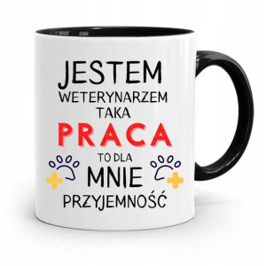Kubek Czarny Dla Weterynarza Praca To Przyjemność