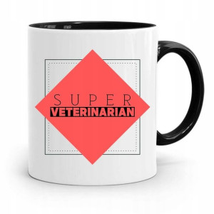 Kubek Czarny Dla Weterynarza Super Veterinarian