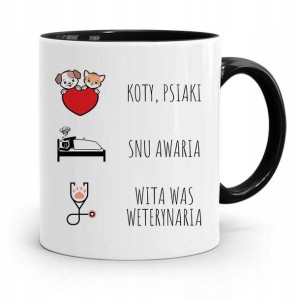 Kubek Czarny Dla Weterynarza Wita Was Weterynaria