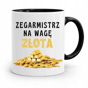 Kubek Czarny Dla Zegarmistrza Na Wagę Złota