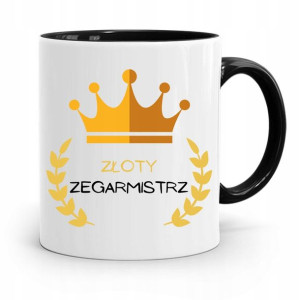 Kubek Czarny Dla Zegarmistrza Złoty Zegarmistrz