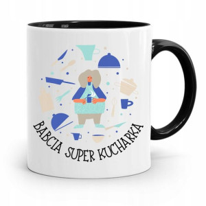 Kubek Czarny Dzień Babci Babcia Super Kucharka