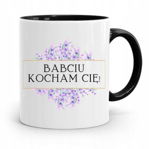 Kubek Czarny Dzień Babci Babciu Kocham Cię Prezent