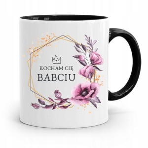 Kubek Czarny Dzień Babci Kocham Cię Babciu Prezent