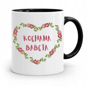 Kubek Czarny Dzień Babci Kochana Babcia Prezent