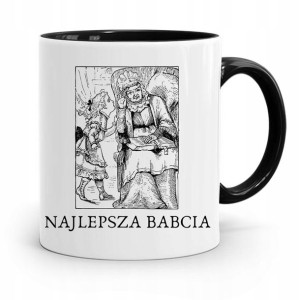 Kubek Czarny Dzień Babci Najlepsza Babcia Prezent